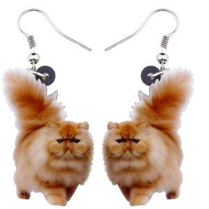 Orange Kitty Earrings